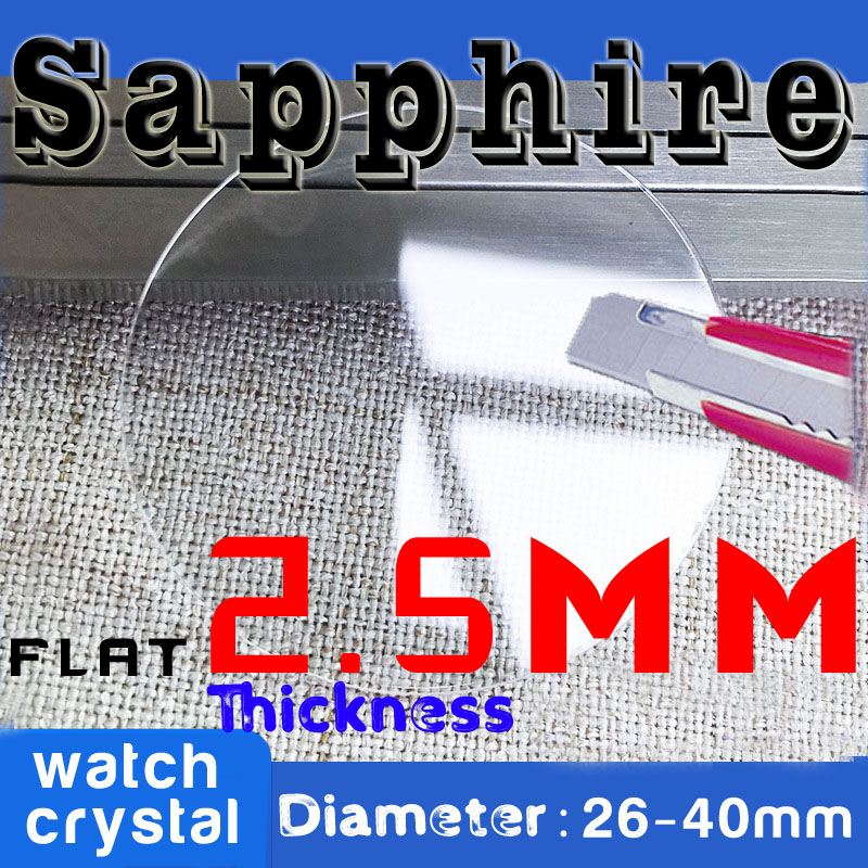 Watch Crystal Replacement - 2.5mm Dikke Platte Saffier Horloge Glas