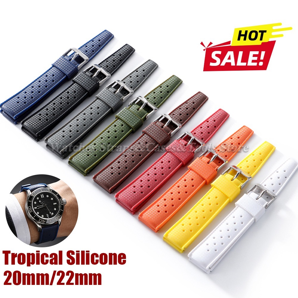 Smartwatch Premium Watches For Women - 20mm 22mm Premium Tropisch Zacht Rubberen