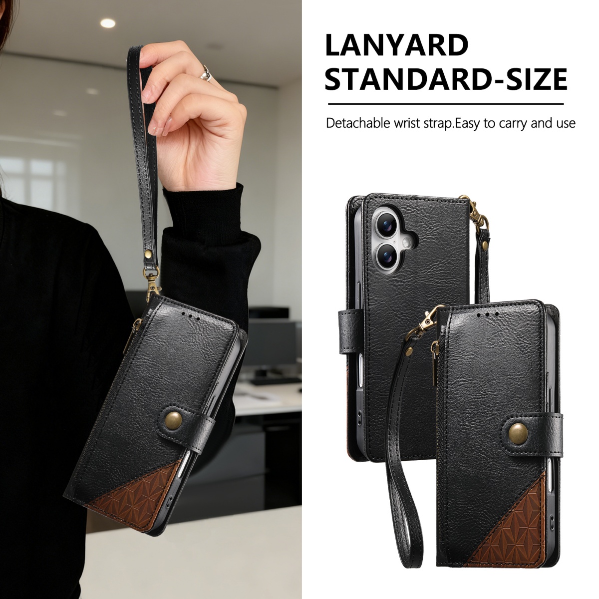 Samsung Galaxy Strap - PU Lederen Rits Polsbandje Flip Wallet