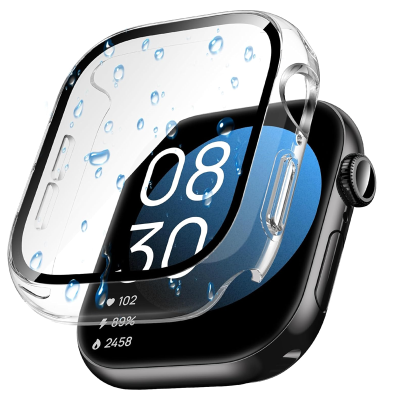 Iwatch Smartwatch Series 7 - Glas+hoesje voor Apple Watch 44mm 40mm