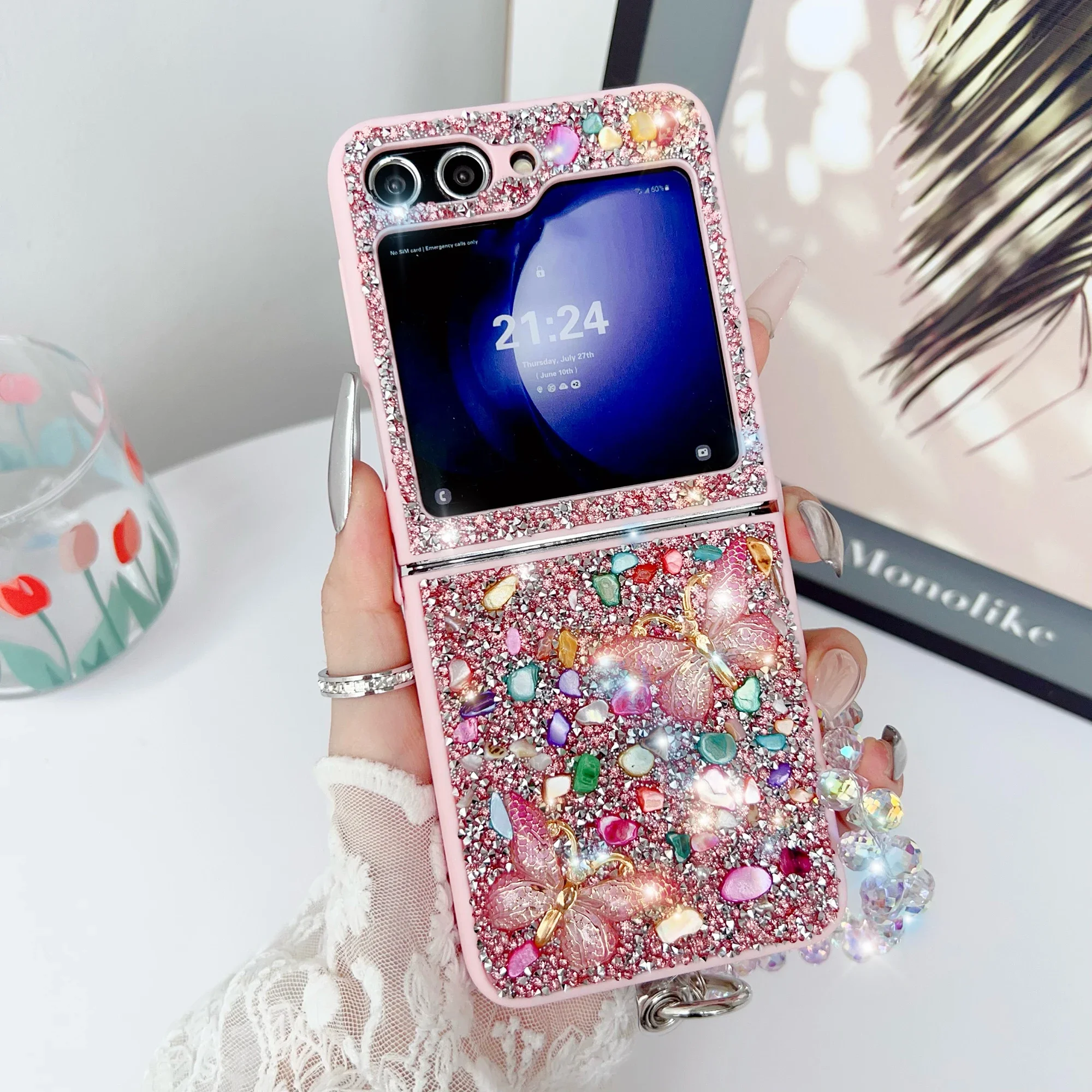 Samsung Galaxy Strap - Luxe Glitter Telefoon Case Voor Samsung
