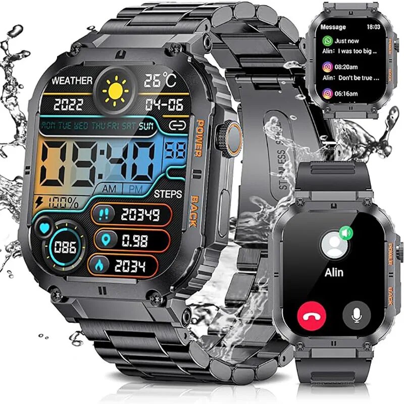 Smartwatch Watches For Mens - Lige Outdoor Sport Fitness Smartwatch Voor