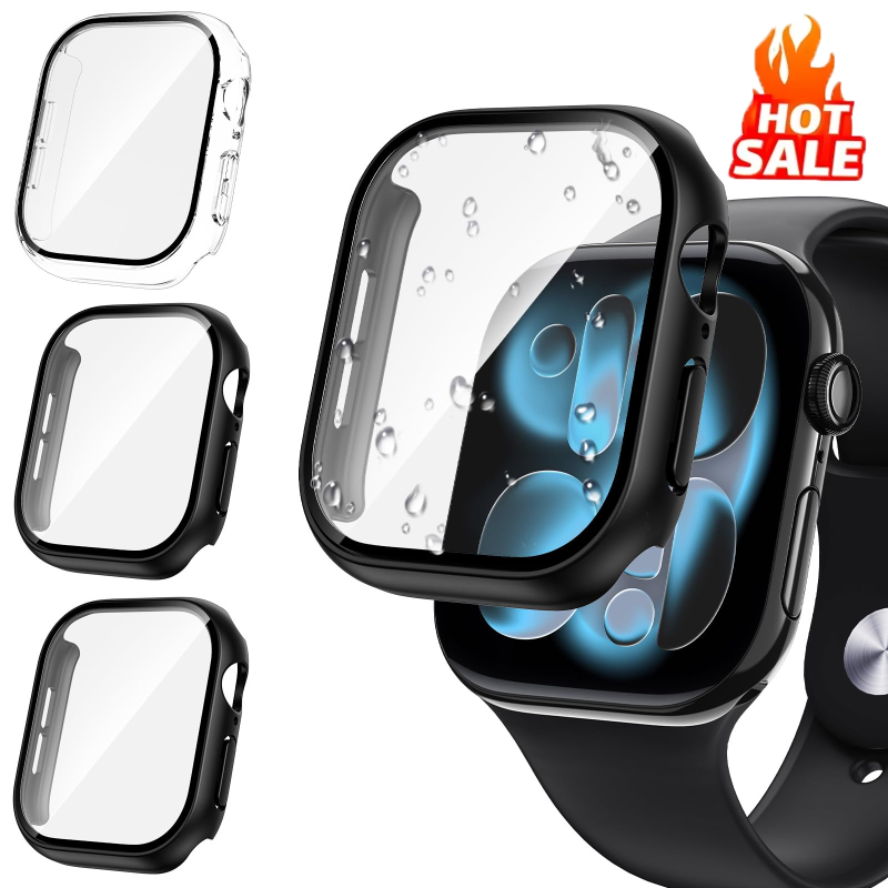 Iwatch Smartwatch Series 7 - 3 stks Glas + Cover Voor