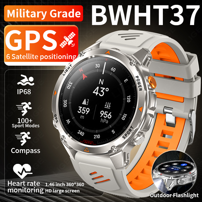 Smartwatch Watches For Mens - LUIK Robuuste GPS Track Smart Horloge