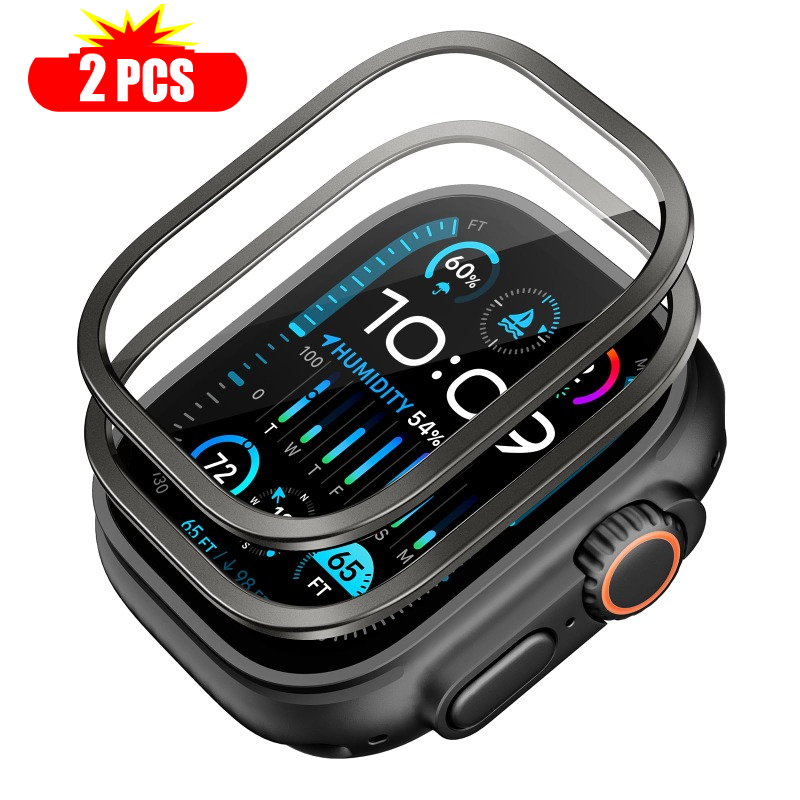 Smartwatch Watches For Mens - 2 stuks Gehard Glas voor Apple