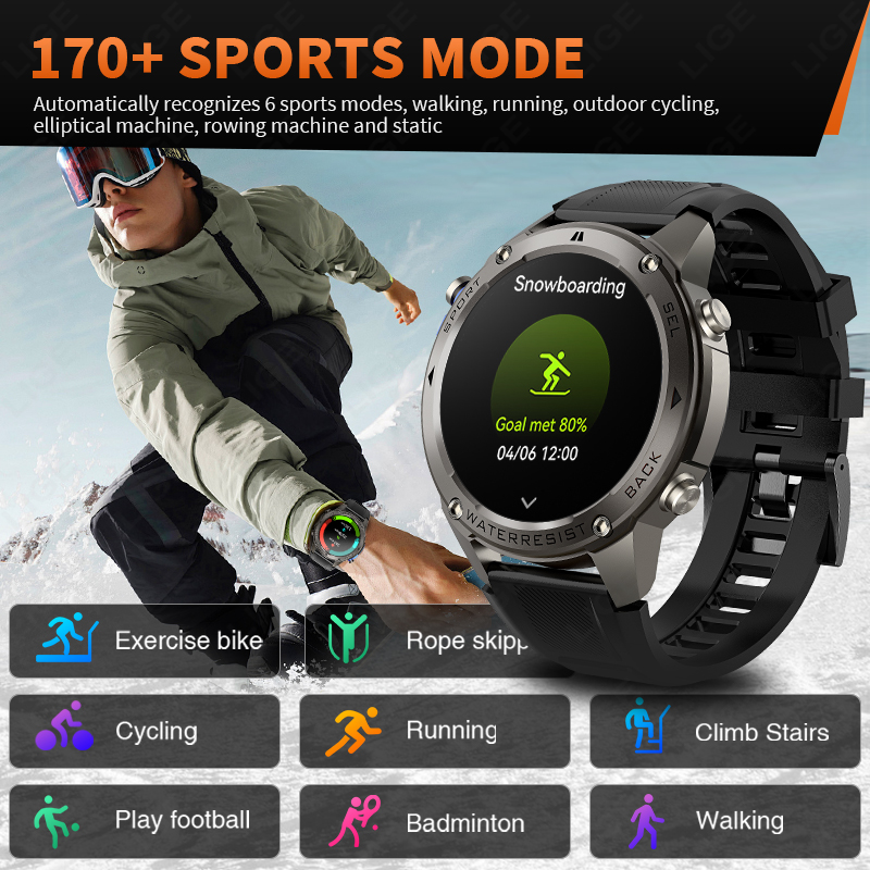 2026 Nieuwe Ultra Militaire Kw - Smartwatch Watches For Mens recensie en prijs