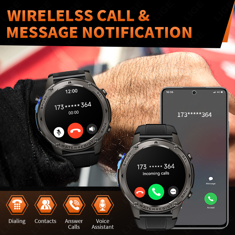 2026 Nieuwe Ultra Militaire Kw - Smartwatch Watches For Mens recensie en prijs