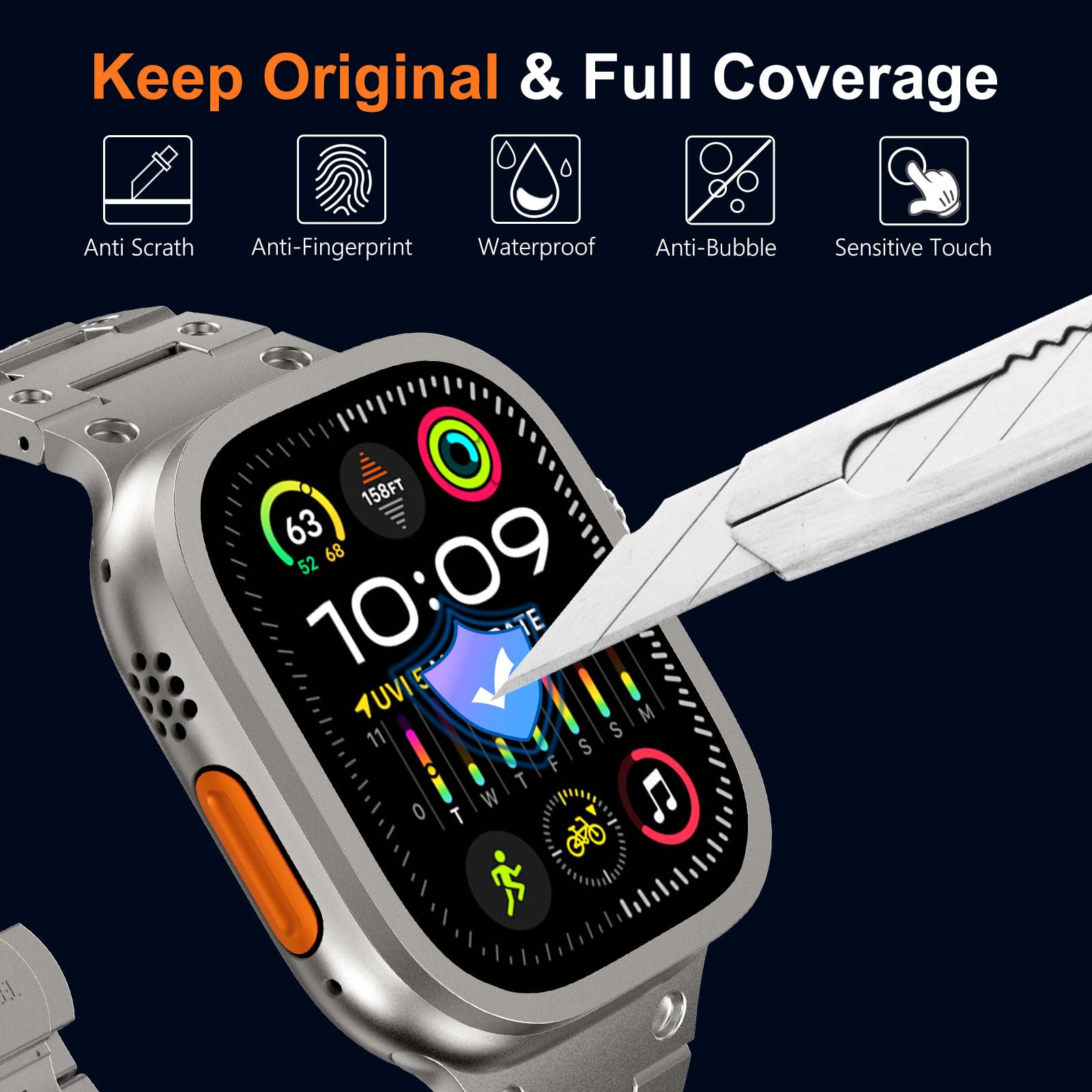 Gehard glas voor Apple Watch U - Smartwatch Watches For Mens recensie en prijs