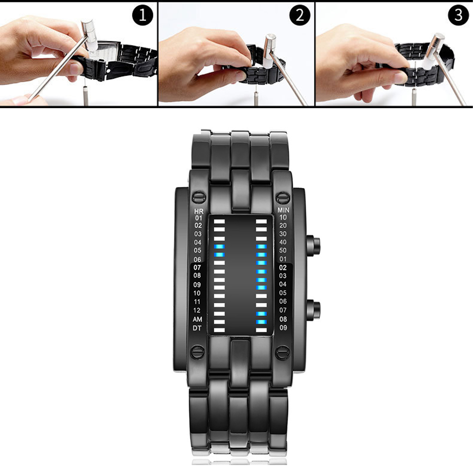 Premium binaire matrix blauwe  - Smartwatch Premium Watches For Women recensie en prijs