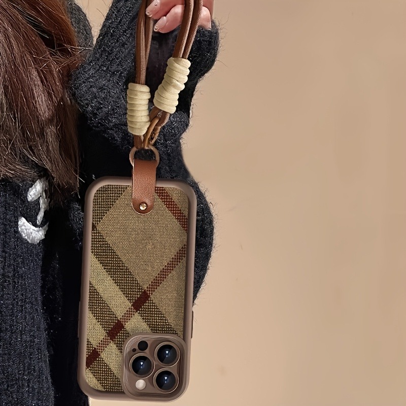 Bruine strepen lanyard bandje  - Samsung Galaxy Strap recensie en prijs