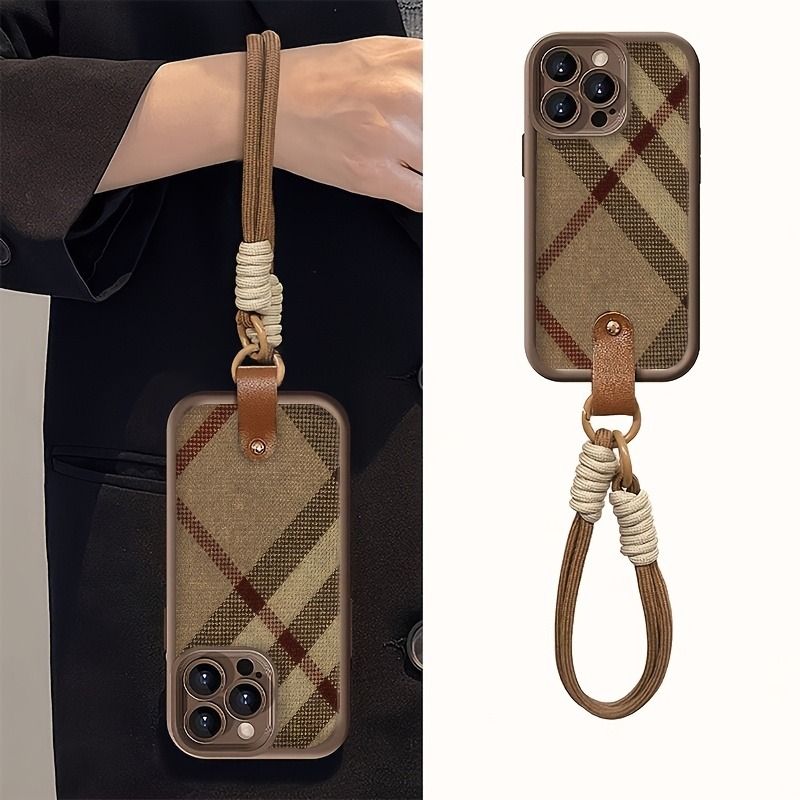 Bruine strepen lanyard bandje  - Samsung Galaxy Strap recensie en prijs