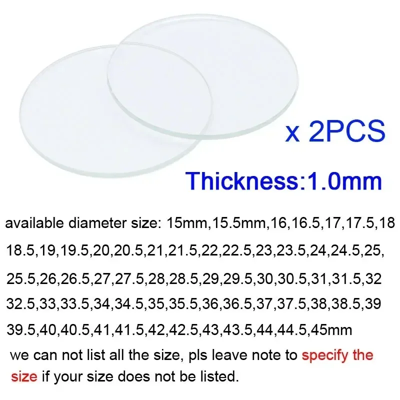 2 Stuks 15 - 45mm Platte Ronde - Watch Crystal Replacement recensie en prijs