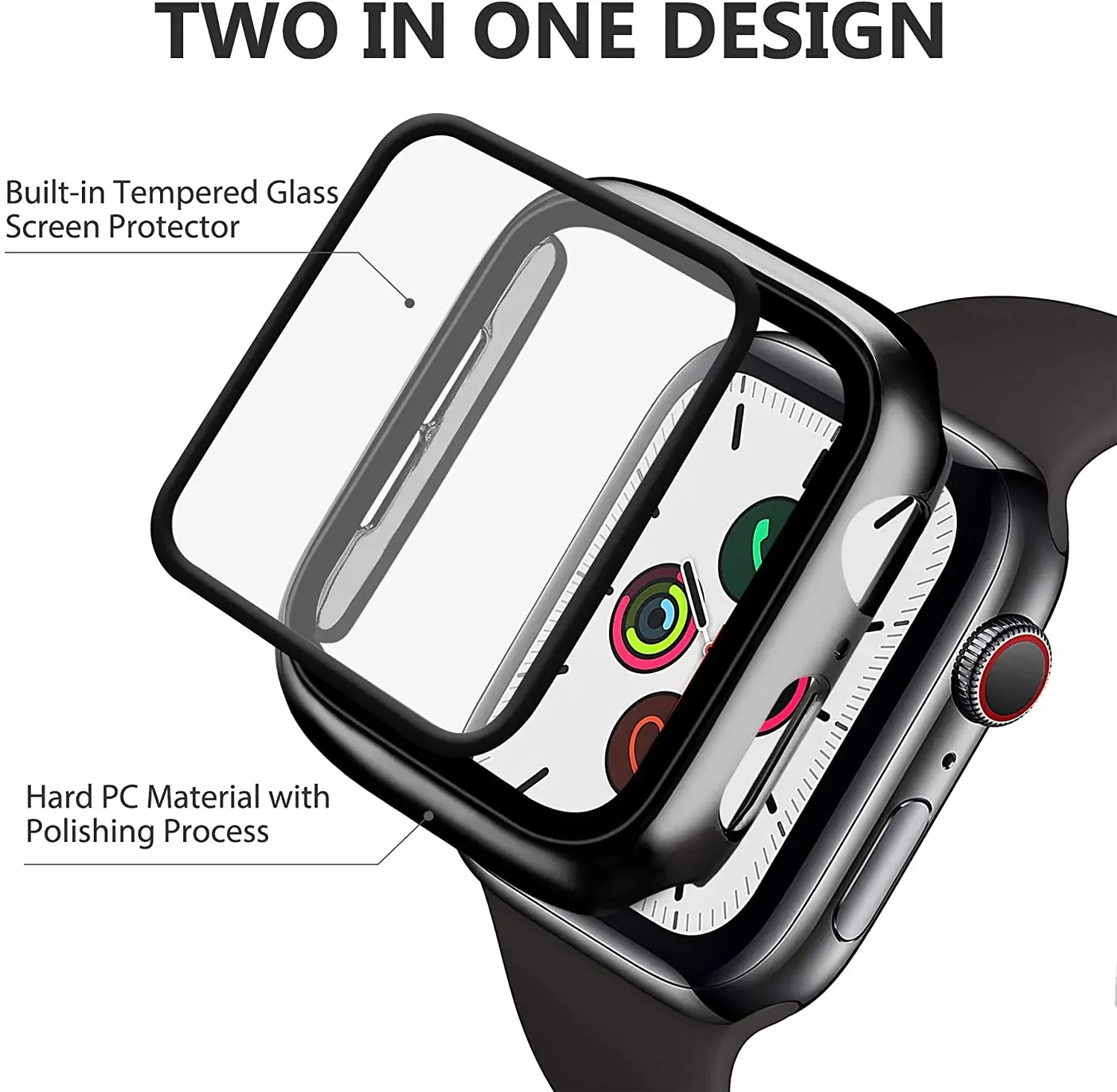 Gehard glas + cover voor Apple - Iwatch Smartwatch Series 7 recensie en prijs