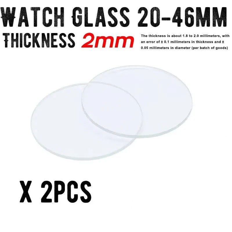 【2 STUKS】 Dikte 2,0 mm rond ho - Watch Crystal Replacement recensie en prijs