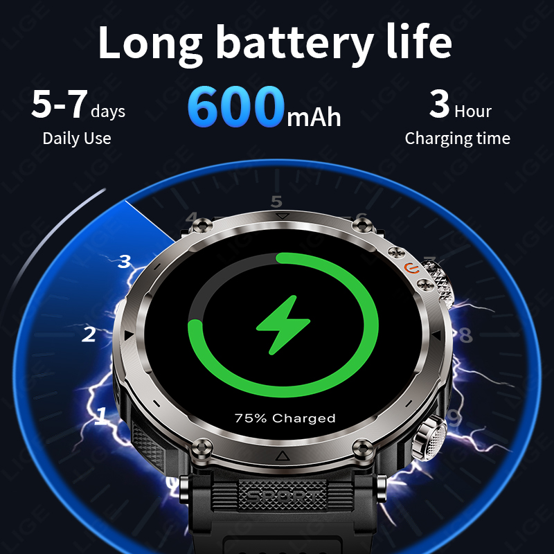 Nieuwe militaire outdoor smart - Smartwatch Watches For Mens recensie en prijs