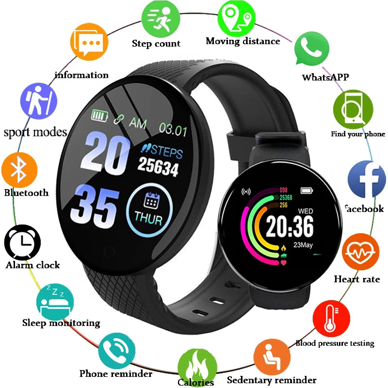 D18 Smart Watch Hartslagmeter  - Watch Smart Y68 recensie en prijs